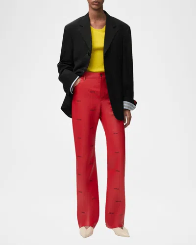 Loewe Double-breasted Wool-blend Blazer In Black