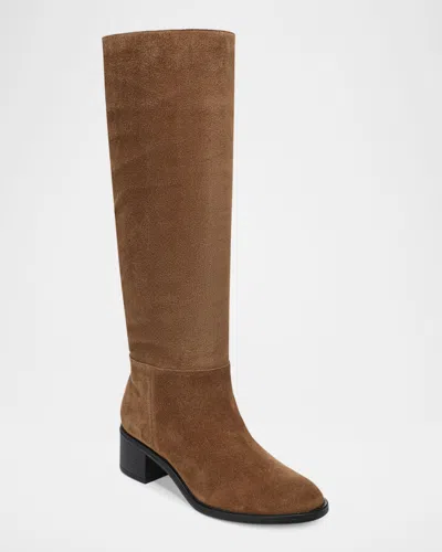 Vince Adan Tall Leather Boot In Elmwood -