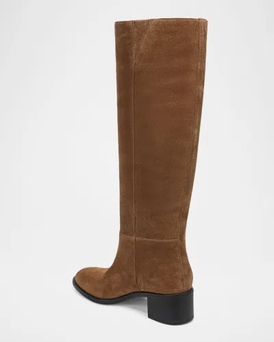 Vince Adan Tall Leather Boot In Elmwood -