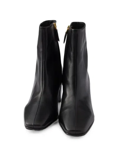 Prada Leather Booties In Black
