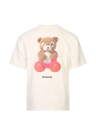 Barrow Keep Going Teddy-bear Print T-shirt In Neutral