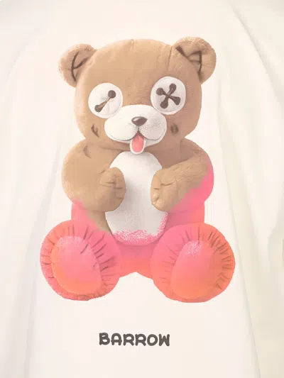 Barrow Keep Going Teddy-bear Print T-shirt In Neutral