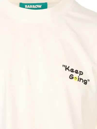 Barrow Keep Going Teddy-bear Print T-shirt In Neutral