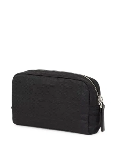 Fendi Medium-sized Vanity Case With Central Zippered Compartment In Black