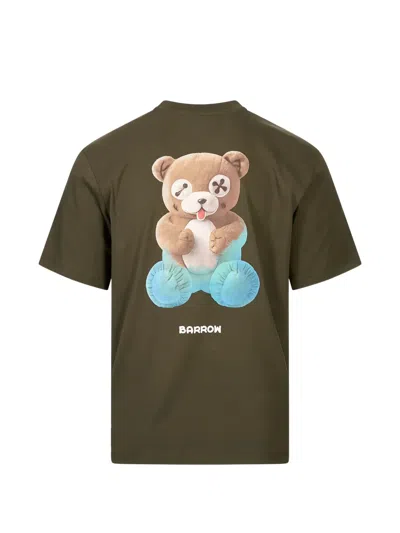 Barrow Keep Going Bear-print T-shirt In Black