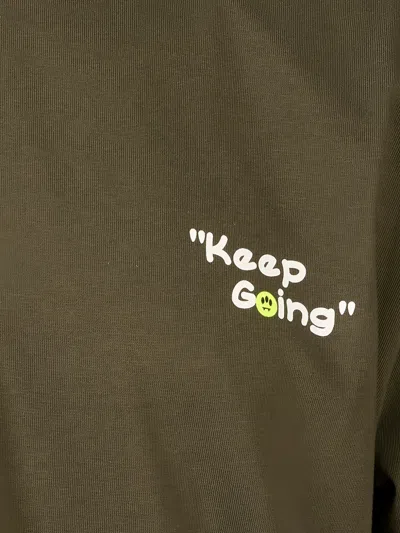 Barrow Keep Going Bear-print T-shirt In Black