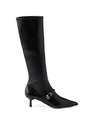 Prada Stretch Nappa Leather Boots In Black