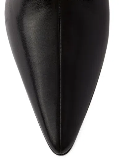 Prada Stretch Nappa Leather Boots In Black