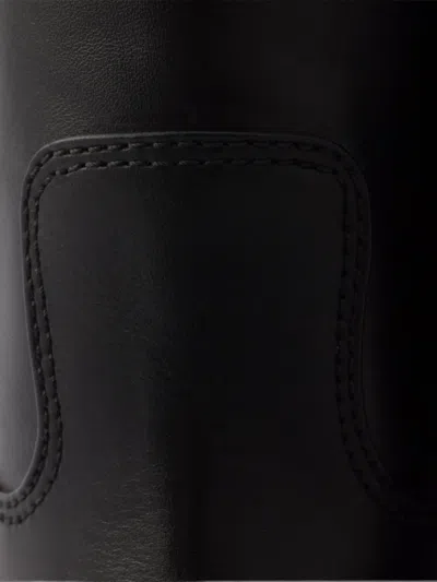Prada Leather Knee-high Boots In Black