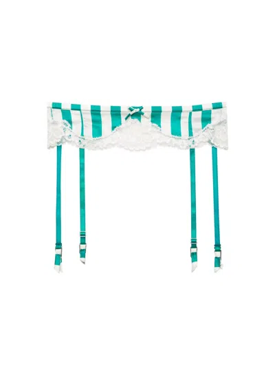 Fleur Du Mal Eve Garter Belt In Multi