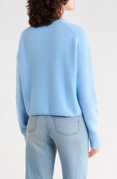 Abound Cozy Crew Pullover Sweater In Blue Placid