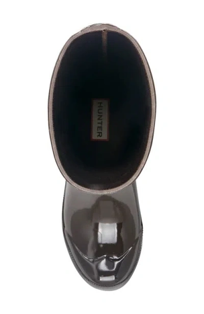 Hunter Lily Waterproof Rain Boot In Brown