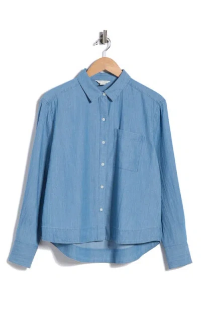 Caslon ® Chambray Core Button Front Shirt In Multi