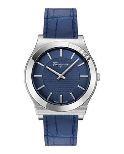Ferragamo Gancini Leather Watch In Multi