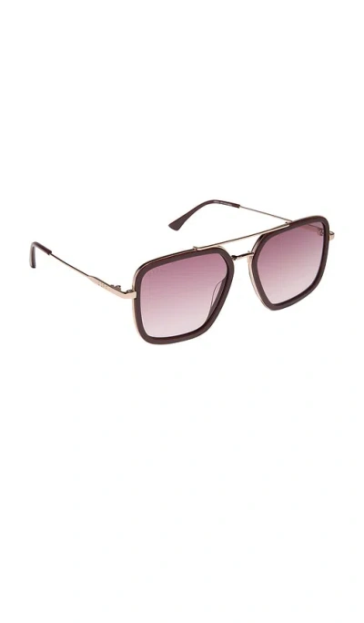 Diff Eyewear Jordan Sunglasses In Ruby Red & Burgundy Gradient