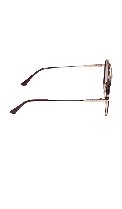 Diff Eyewear Jordan Sunglasses In Ruby Red & Burgundy Gradient
