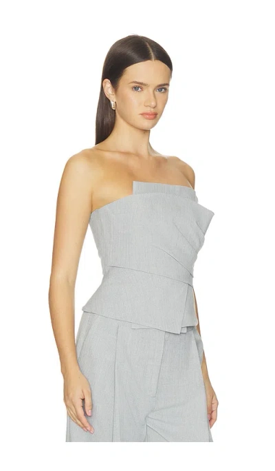 The Sei Wrap Bustier Top In Gray