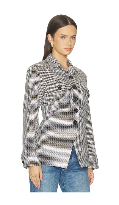 Veronica Beard Molyneux Tailored Houndstooth-pattern Jacket In Multi