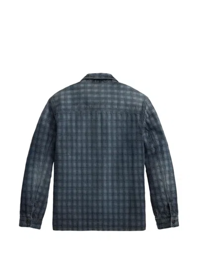 Rrl 체크 패턴 코튼 재킷 In Blue