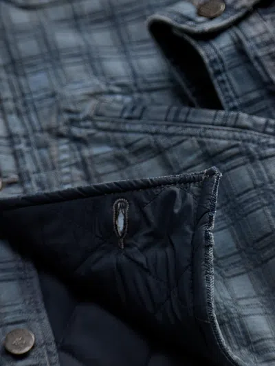 Rrl 체크 패턴 코튼 재킷 In Blue