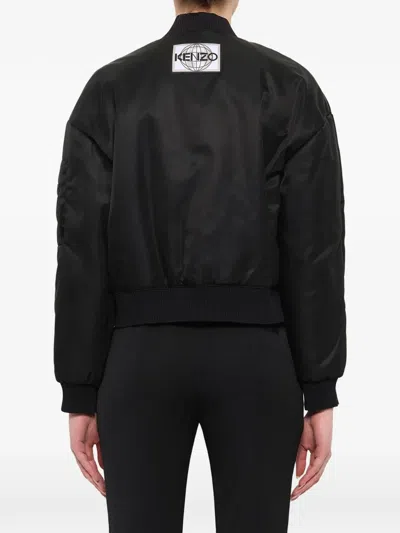 Kenzo Logo-patch Zip-up Jacket In Multi