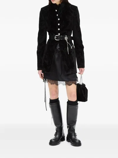 Ann Demeulemeester 아르미다 러플 칼라 미니 드레스 In Multi