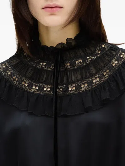 Ann Demeulemeester 아르미다 러플 칼라 미니 드레스 In Multi