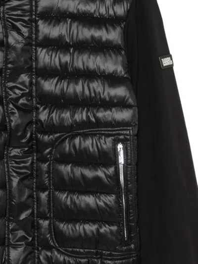 Karl Lagerfeld Quilted-panel Zip-up Jacket In Multi
