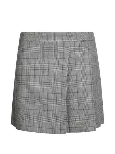 Pinko Check-pattern Pleated Skirt In Multi