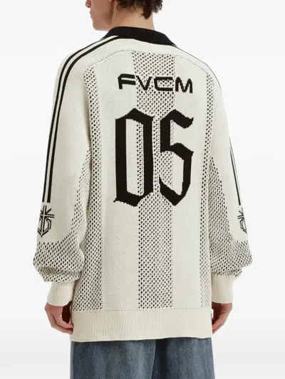 Five Cm Striped Intarsia-knit Sweater In White