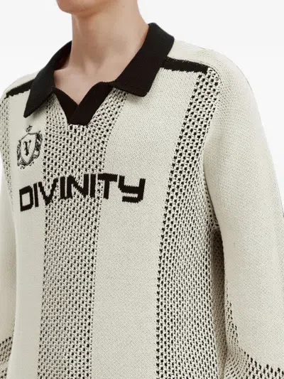 Five Cm Striped Intarsia-knit Sweater In White