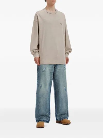 Five Cm Distressed Wide-leg Jeans In Multi