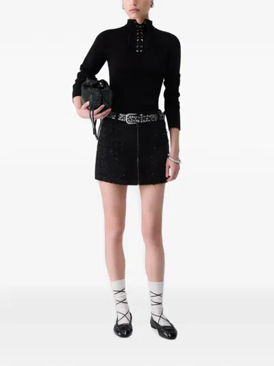 Liu •jo Sweater With Strings In Black