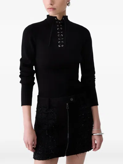 Liu •jo Sweater With Strings In Black