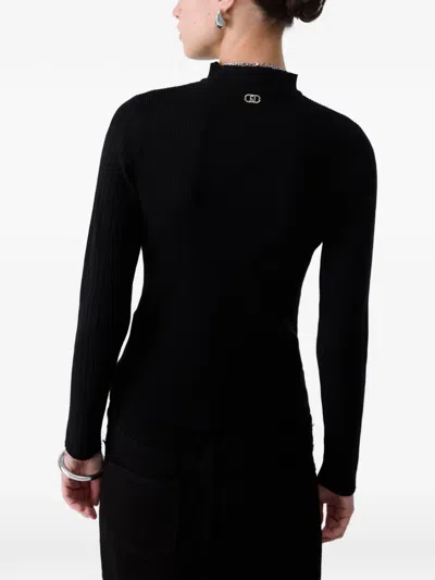 Liu •jo Sweater With Strings In Black