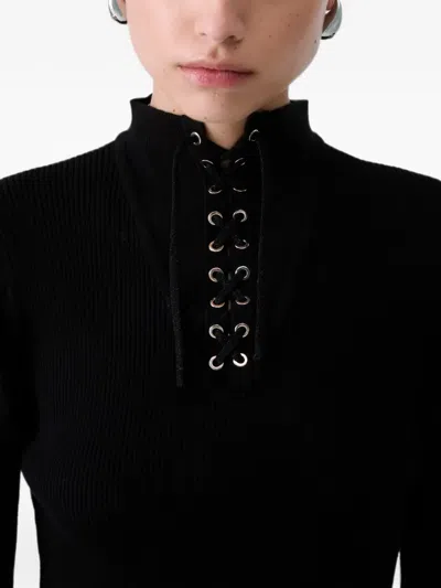 Liu •jo Sweater With Strings In Black