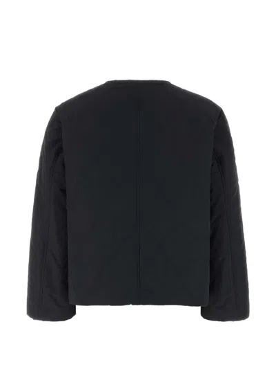 Jil Sander Quilted Polyester Down Jacket In Black