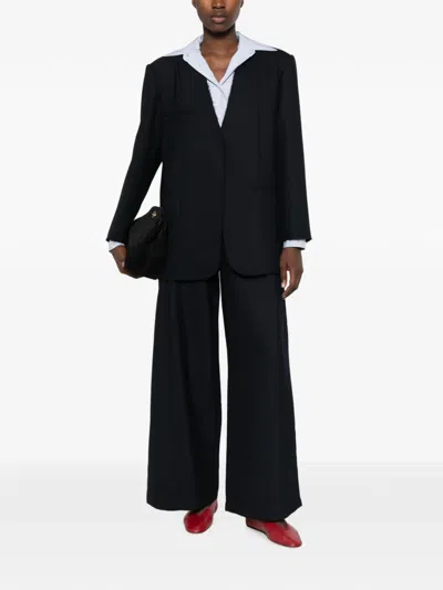 Eleh Frayed-edge Jacket In Black