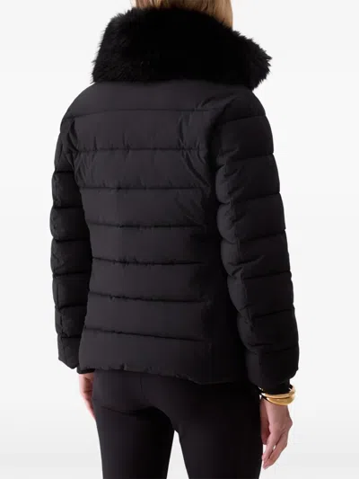 Liu •jo Padded Jacket With Belt In Black