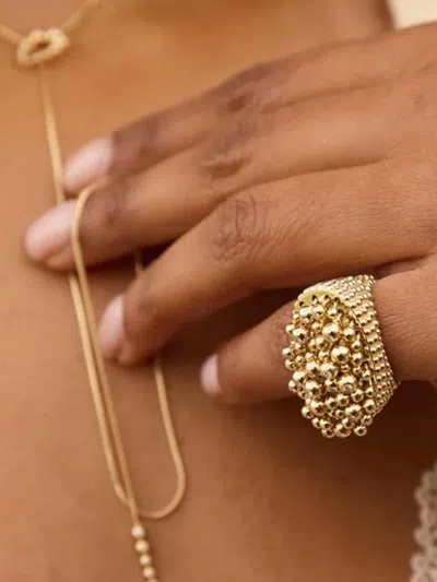 Eden Presley Bubbles Explosion Diamond Ring In Orange