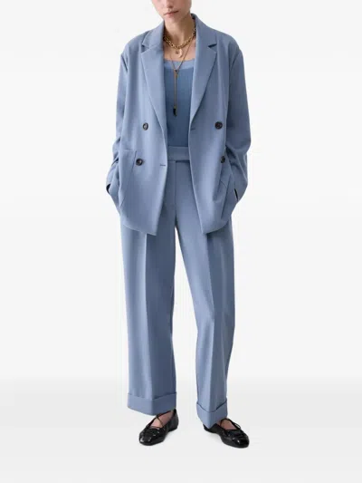 Liu •jo Unstructured Mélange Jacket In Blue