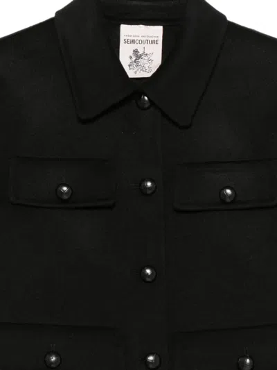 Semicouture Button-up Wool Jacket In Multi