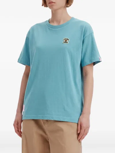 Fingercroxx Logo-patch T-shirt In Blue