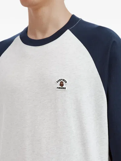 Fingercroxx Logo-patch Raglan-sleeve T-shirt In Multi