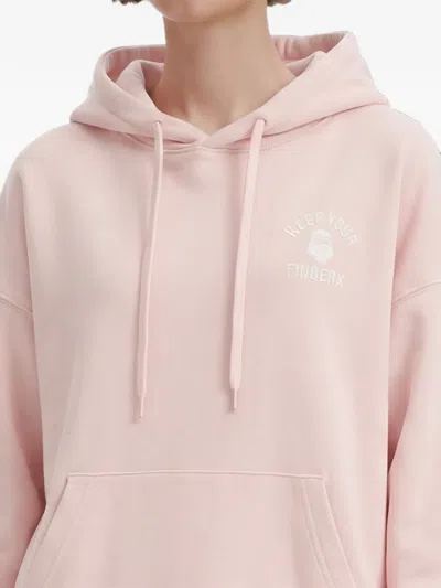 Fingercroxx Logo-embroidered Drawstring Top In 핑크