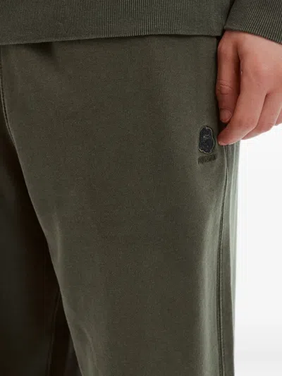 Fingercroxx Logo-patch Drawstring Track Pants In Multi
