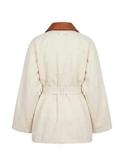Ossou Sweep Belted Jacket In Multi