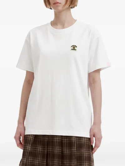 Fingercroxx Logo-patch T-shirt In White