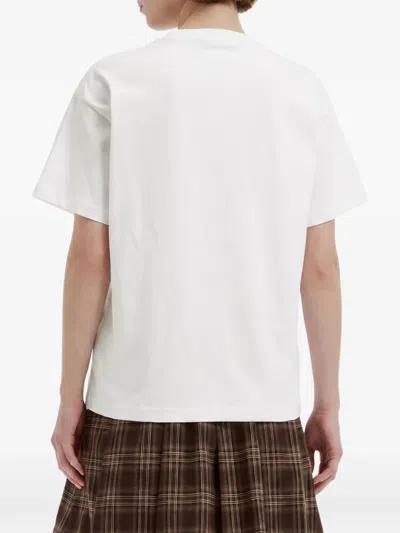 Fingercroxx Logo-patch T-shirt In White