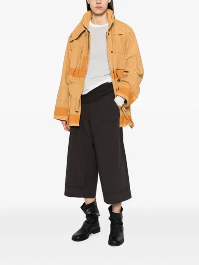 6397 패널 하이 넥 코트 In Orange